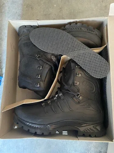 Pre-owned Meindl Extreme Combat Bundeswehr Gore-tex Boots / German Army Men Uk10/eu 44 1/2 In Black