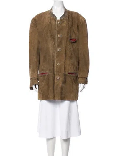 Pre-owned Meindl Leather Jacket In Brown