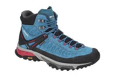 Pre-owned Meindl Schuhe Top Trail Mid Gtx Blau Herrenstiefelette 47170 53 Neu