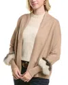 Meir Cashmere Cardigan In Beige