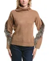 Meir Cowl Cashmere Sweater In Brown
