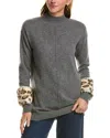 Meir Turtleneck Wool & Cashmere-blend Tunic Sweater In Grey