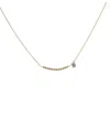 Meira T 14k Diamond Beaded Bar Necklace