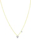 Meira T 14k White & Yellow Gold Diamond Mini Butterfly & Disc Pendant Necklace