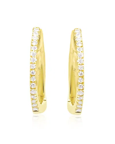 MEIRA T MEIRA T 14K 0.07 CT. TW. DIAMOND HOOP EARRINGS