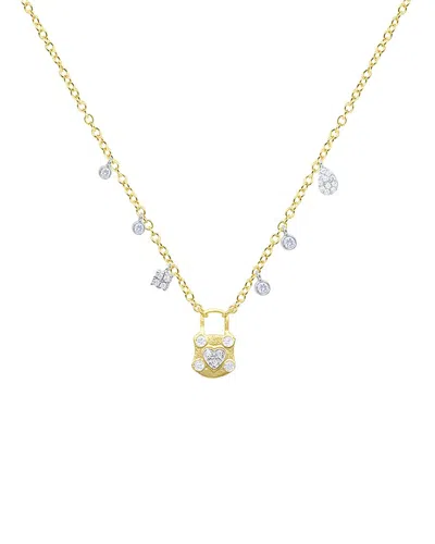 Meira T 14k 0.11 Ct. Tw. Diamond Charm Necklace In Gold