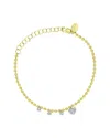 Meira T 14k Yellow Gold Diamond Heart Bead Chain Bracelet