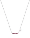 MEIRA T MEIRA T 14K 0.14 CT. TW. DIAMOND & RUBY NECKLACE