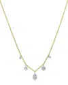 Meira T 14k White & Yellow Gold Diamond Cluster Dangle Pendant Necklace, 18