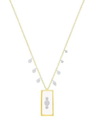 Meira T 14k 0.25 Ct. Tw. Diamond Necklace In Orange