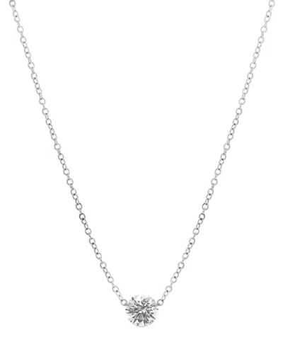 Meira T 14k 0.26 Ct. Tw. Diamond 14kt Drilled Necklace In Metallic