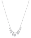 Meira T 14k 0.27 Ct. Tw. Diamond Illusion Charm Necklace In Silver
