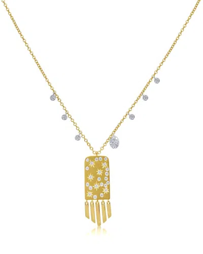 Meira T 14k 0.27 Ct. Tw. Diamond Starburst Necklace In Gold