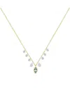 Meira T 14k 0.30 Ct. Tw. Diamond & Blue Topaz Necklace