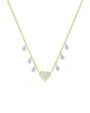 Meira T 14k 0.31 Ct. Tw. Diamond Heart Necklace In Gold
