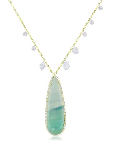 MEIRA T MEIRA T 14K 0.40 CT. TW. DIAMOND & OPALIZED WOOD BRACELET