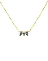 Meira T 14k 0.49 Ct. Tw. Diamond & Blue Topaz Necklace