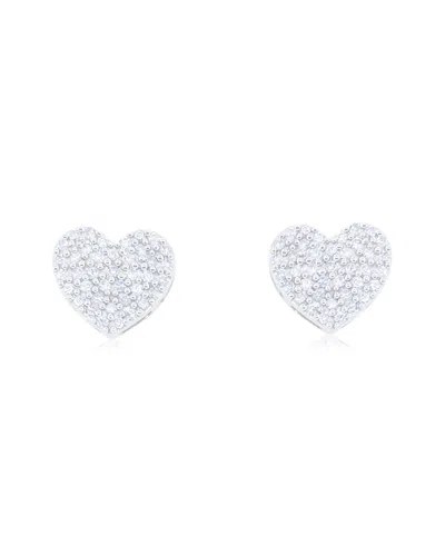 Meira T 14k 0.50 Ct. Tw. Diamond Heart Studs In Metallic