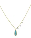 Meira T 14k 0.93 Ct. Tw. Diamond & Opal Necklace