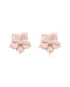 Meira T 14k 3.41 Ct. Tw. Diamond & Pink Shell Stud Earrings In Pink
