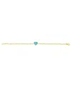 Meira T 14k 5.48 Ct. Tw. Diamond & Turquoise Paperclip Bracelet