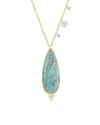 Meira T 14k 8.21 Ct. Tw. Diamond & Amazonite Necklace