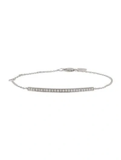 Pre-owned Meira T 14k Diamond Bar Link Bracelet, 7" In Multi