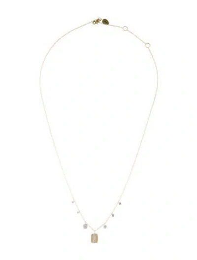 Pre-owned Meira T 14k Diamond Charm Necklace, 18" In Multicolor
