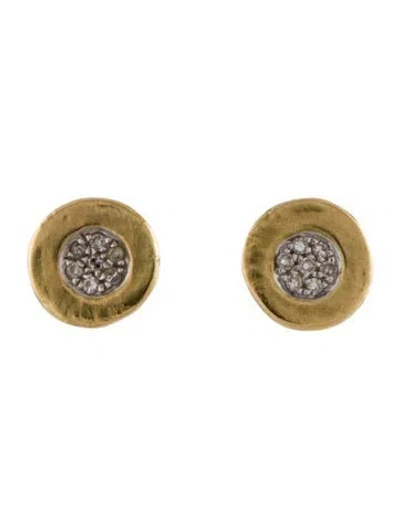 Pre-owned Meira T 14k Diamond Circle Stud Earrings In Multi