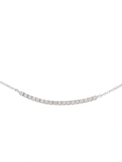 Pre-owned Meira T 14k Diamond Encrusted Bar Necklace, 16" In Multi