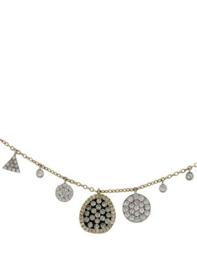 Pre-owned Meira T 14k Diamond Layering Necklace, 16" In Multi