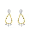 Meira T 14k Gold Diamond Barrel Chain Loop Earrings