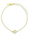 Meira T 14k Gold Diamond Star Of David Chain Link Bracelet In Gold