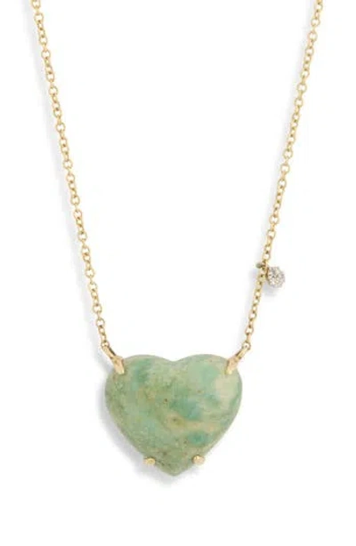Meira T 14k Gold Mica Heart Pendant Necklace