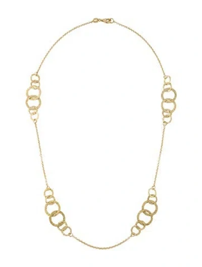 Pre-owned Meira T 14k Open Circle Station Necklace, 19.5" In Multi