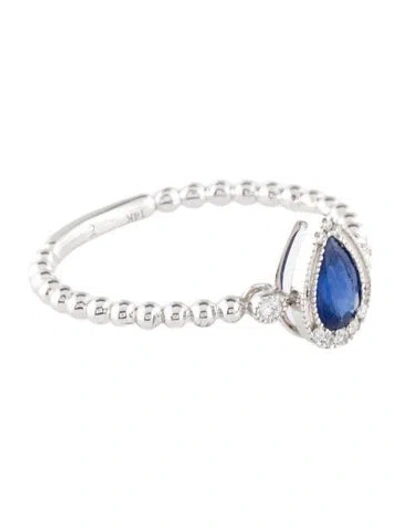 Pre-owned Meira T 14k Sapphire & Diamond Cocktail Ring In Multi