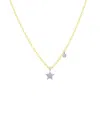 Meira T 14k Two-tone 0.05 Ct. Tw. Diamond Star Necklace In Gold