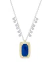 Meira T 14k Two-tone 0.24 Ct. Tw. Diamond & Tanzanite Charm Necklace