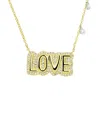 Meira T 14k Two-tone 0.35 Ct. Tw. Diamond Love Bubble Necklace