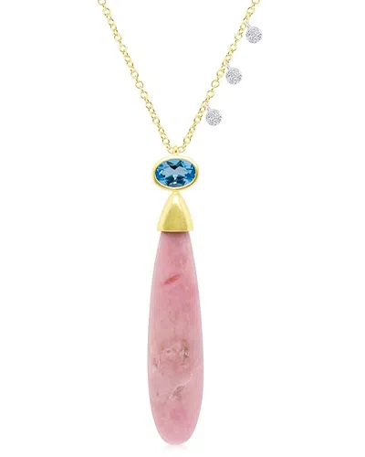 MEIRA T MEIRA T 14K TWO-TONE 12.62 CT. TW. DIAMOND & GEMSTONE NECKLACE