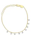 Meira T 14k White & Yellow Gold Diamond Bezel Dangle Bracelet In Gold/white