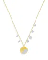 Meira T 14k White & Yellow Gold Diamond Disc & Dangle Pendant Necklace, 16-18 In Gold/white
