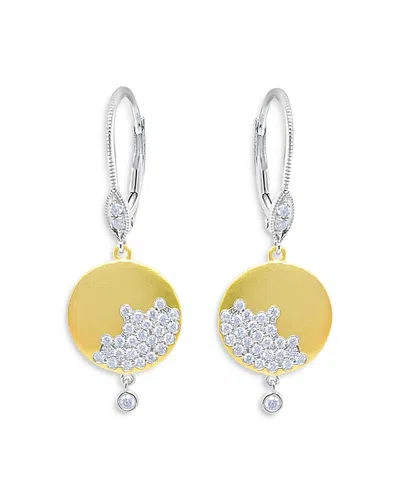 Meira T 14k White & Yellow Gold Diamond Disc Drop Earrings In White/gold