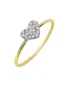 Meira T Women's Mini 14k Yellow Gold & 014 Tcw Diamonds Heart Ring In White/gold
