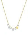 Meira T 14k White & Yellow Gold Diamond Multi Heart Statement Necklace, 16-18 In Gold/white