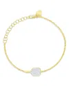 Meira T 14k White & Yellow Gold Diamond Pickleball Racket Chain Bracelet In Gold