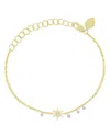 Meira T 14k White & Yellow Gold Diamond Starburst Charm Chain Bracelet In Gold