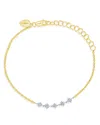 Meira T 14k White & Yellow Gold Diamond Starburst Mini Cluster Bracelet In Gold/white
