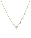 Meira T 14k White & Yellow Gold Lab Grown Diamond Heart Pendant Necklace, 16-18 In Gold