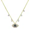 Meira T 14k White & Yellow Gold Multicolor Diamond & Seed Cultured Pearl Evil Eye Pendant Necklace, 18 In Gold